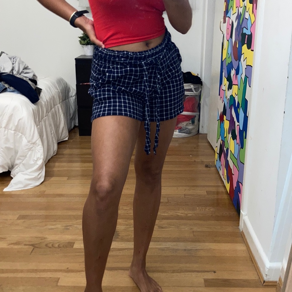plaid shorts